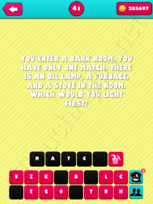 What the Riddle Level 41 Answer