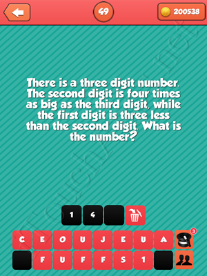 Riddle Me That Level 49 Answer