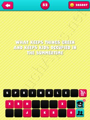 What the Riddle Level 52 Answer