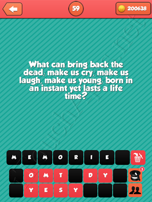Riddle Me That Level 59 Answer