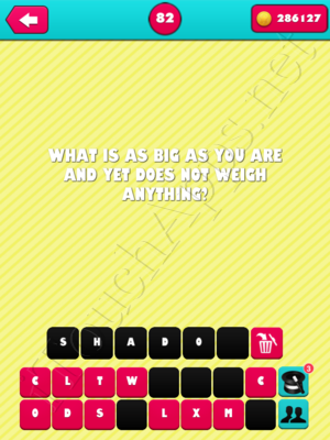 What the Riddle Level 82 Answer