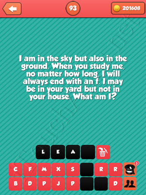 Riddle Me That Level 93 Answer