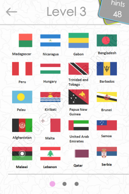 Flags Quiz Answers: Level 3 Part 1
